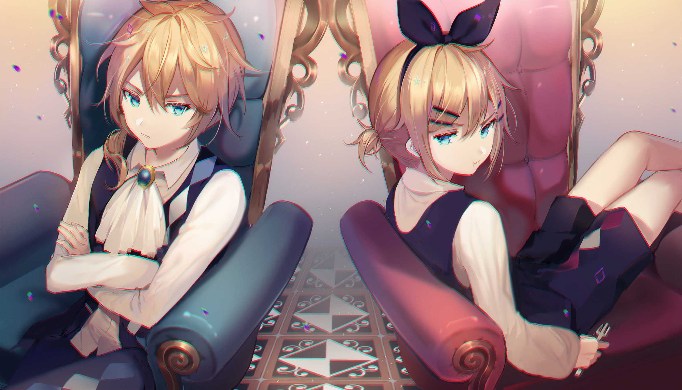 在线壁纸 Vocaloid Kagamine Len Kagamine Rin Acg调查小队